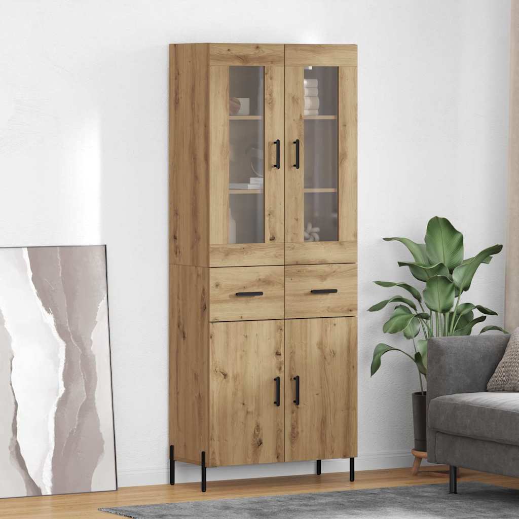 Haut Armoire Montage mural Chêne artisanal 69,5 x 34 x 180 cm - XIOS