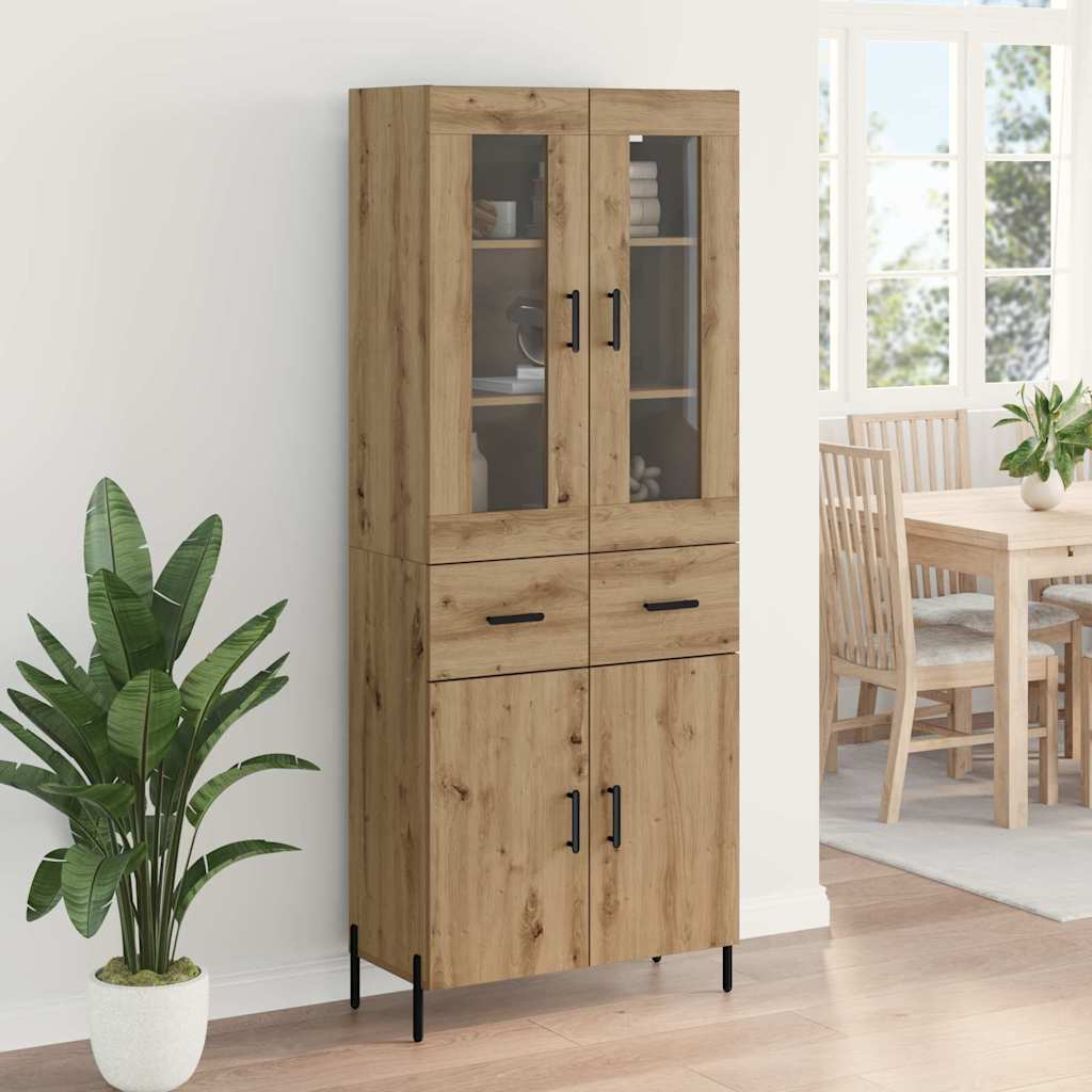 Haut Armoire Montage mural Chêne artisanal 69,5 x 34 x 180 cm - XIOS