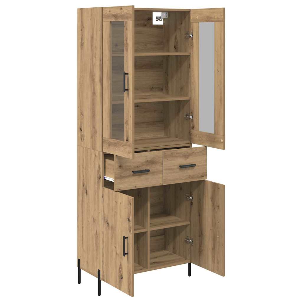 Haut Armoire Montage mural Chêne artisanal 69,5 x 34 x 180 cm - XIOS