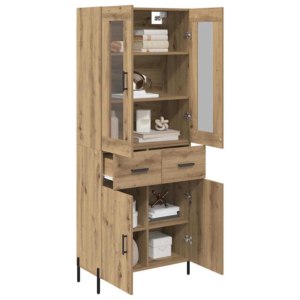 Haut Armoire Montage mural Chêne artisanal 69,5 x 34 x 180 cm - XIOS