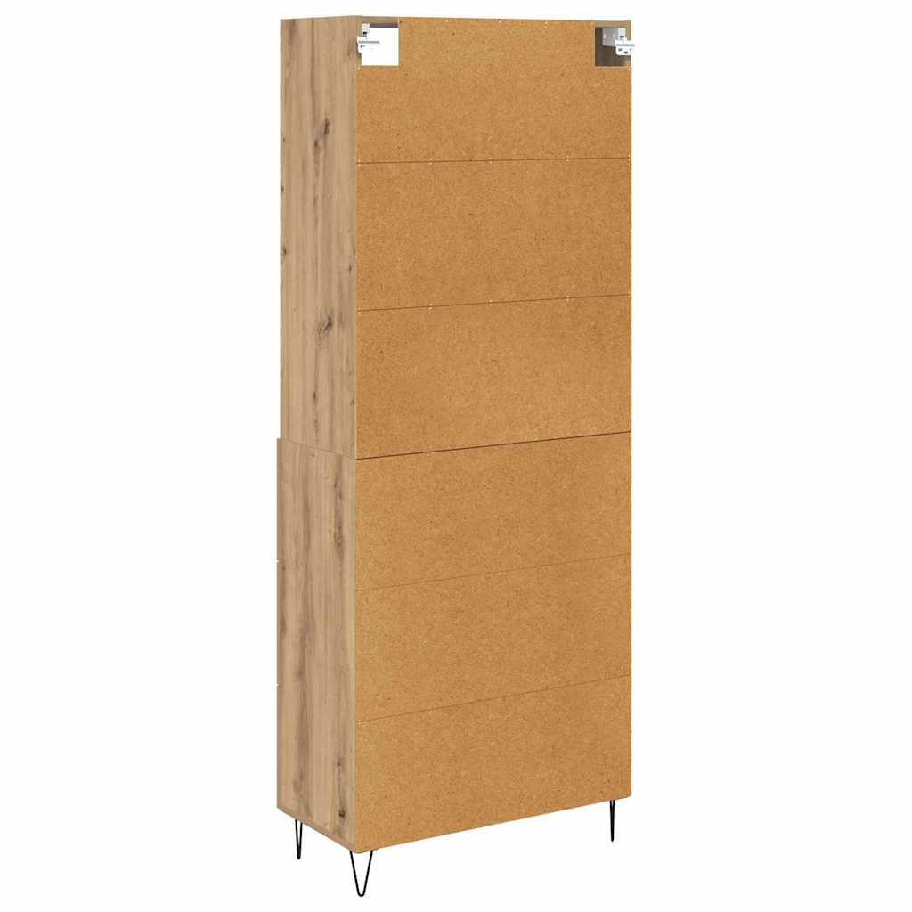 Haut Armoire 2 pc Chêne artisanal 69,5 x 34 x 180 cm