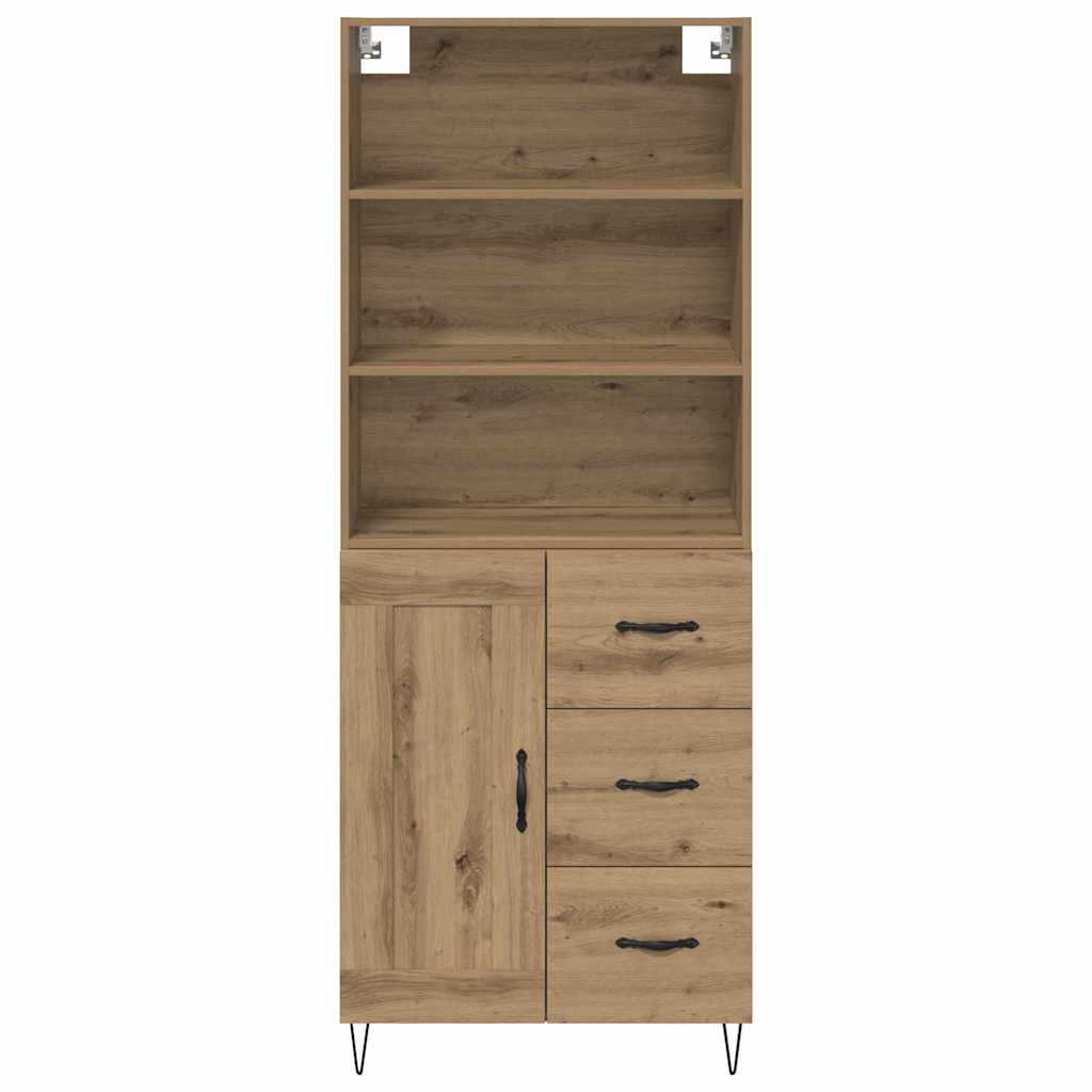 Haut Armoire 2 pc Chêne artisanal 69,5 x 34 x 180 cm