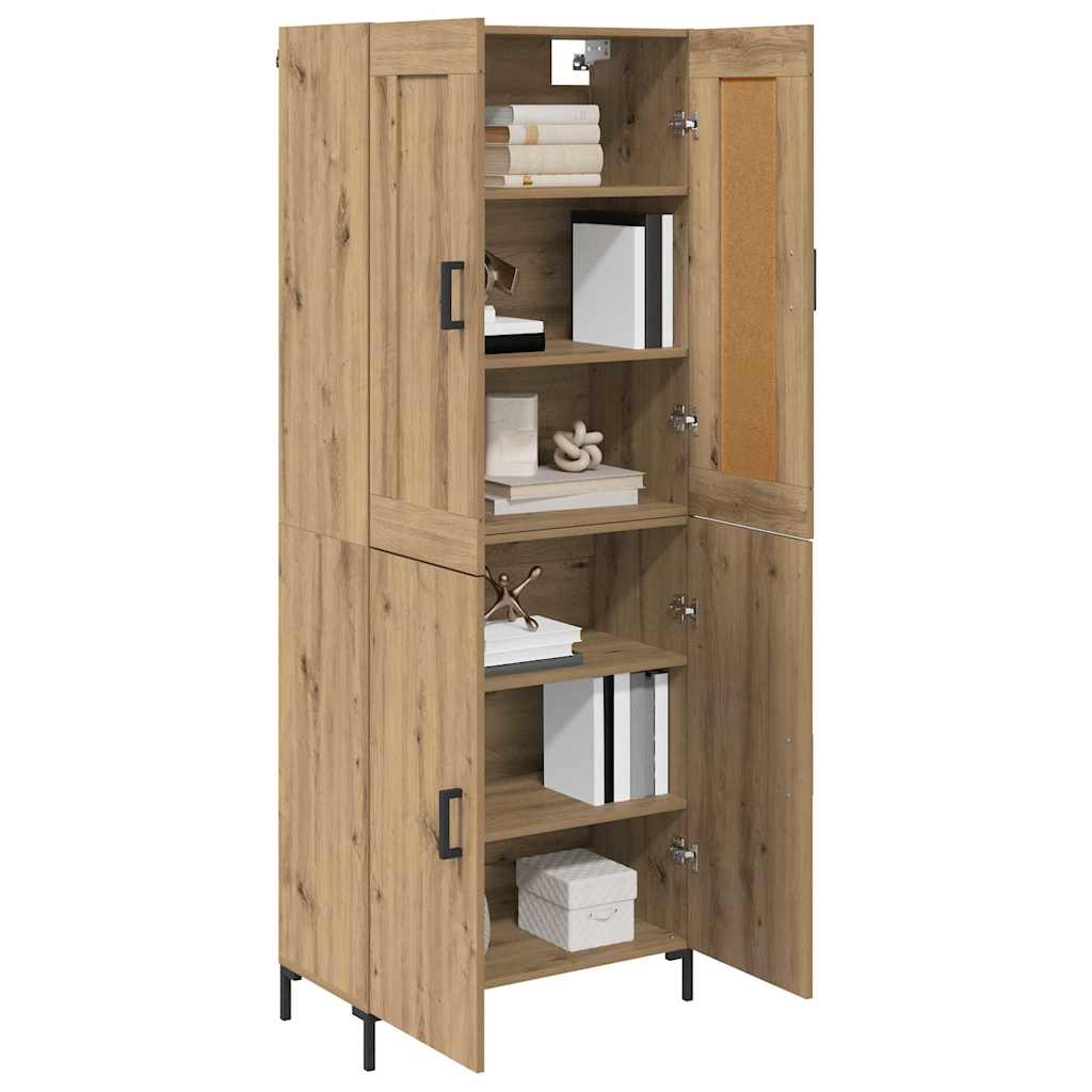 Haut Armoire 2 pcs Chêne artisanal Bois d'ingénierie - XIOS