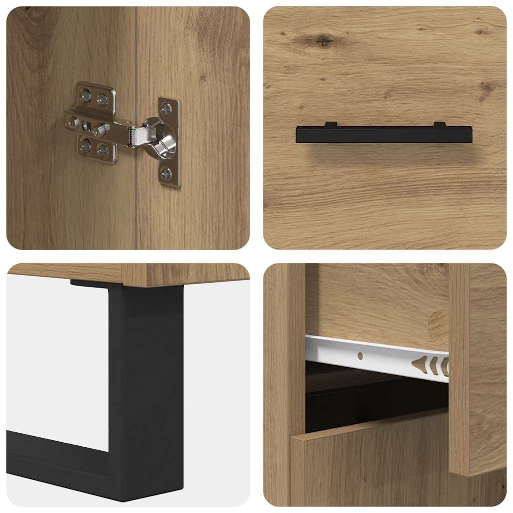 Haut Armoire 2 pc Chêne artisanal 69,5 x 34 x 180 cm - XIOS