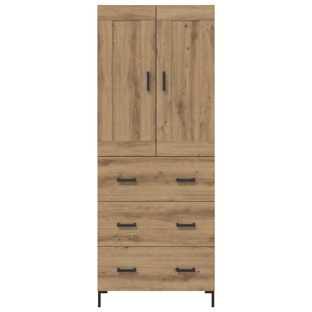 Haut Armoire avec tiroir Chêne artisanal 69,5 x 34 x 180 cm - XIOS