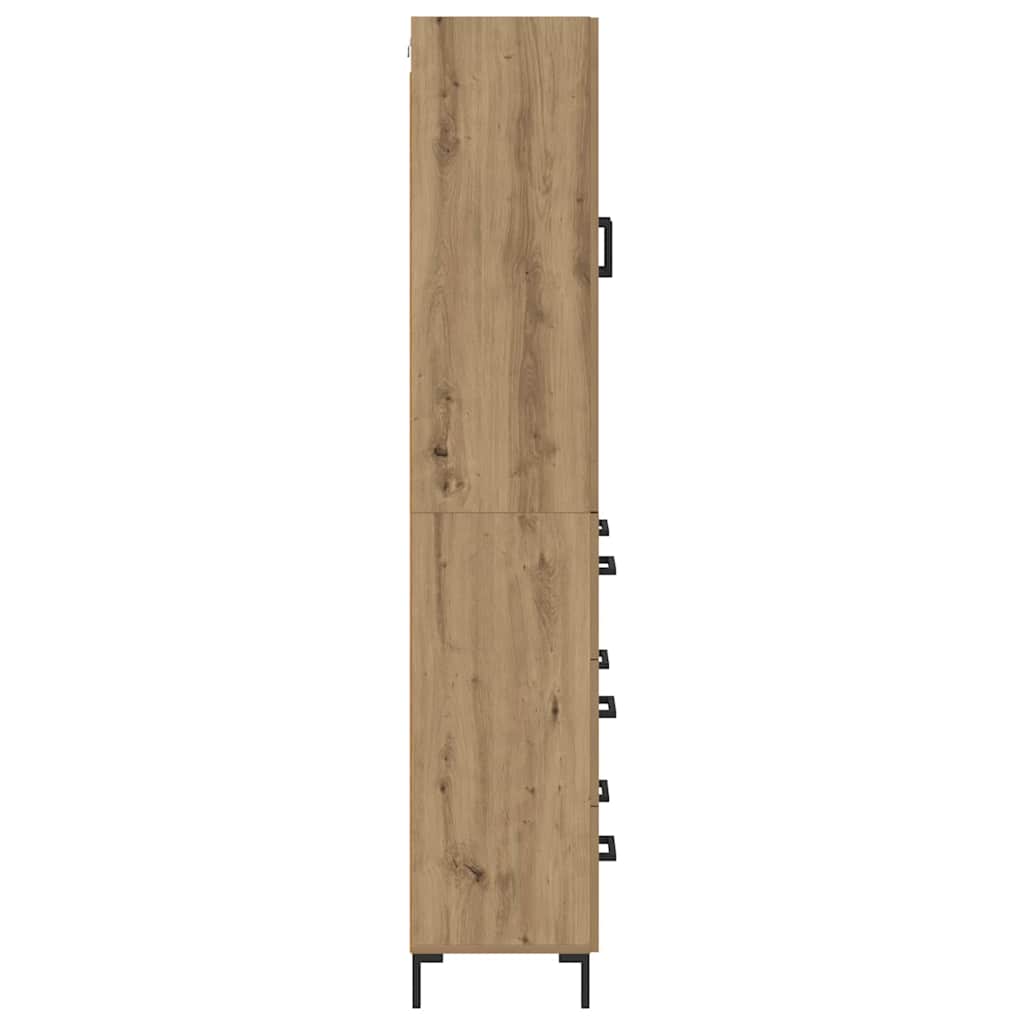 Haut Armoire avec tiroir Chêne artisanal 69,5 x 34 x 180 cm - XIOS