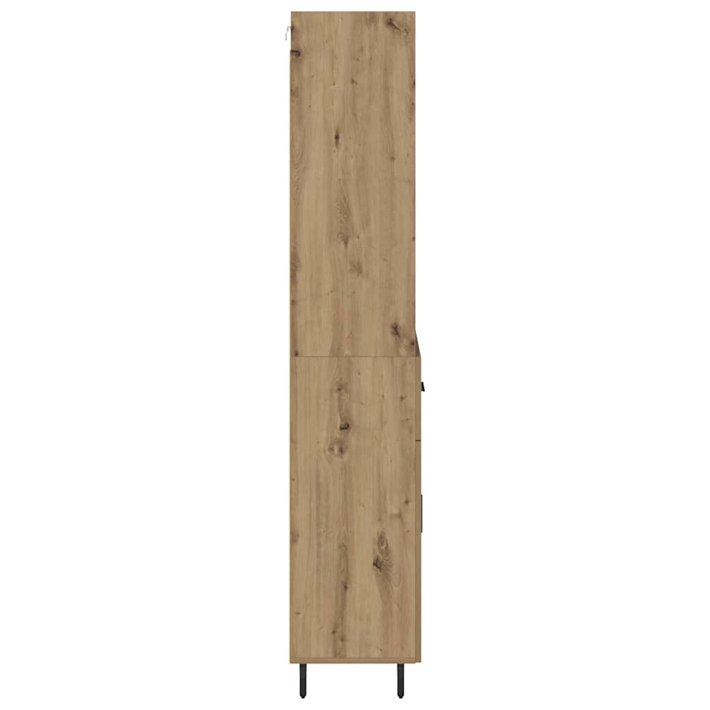 Haut Armoire avec tiroir Chêne artisanal 69,5 x 34 x 180 cm - XIOS