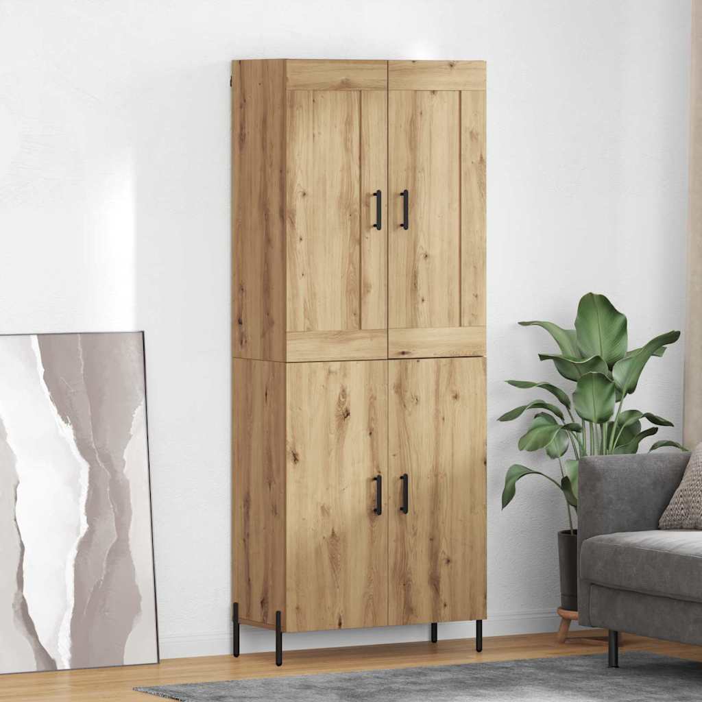 Haut Armoire 2 pcs Chêne artisanal Bois d'ingénierie - XIOS