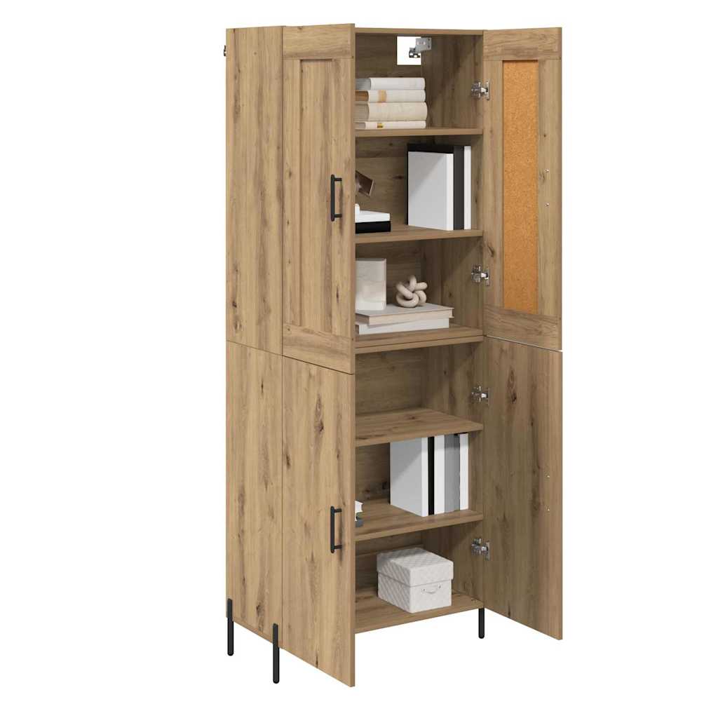 Haut Armoire 2 pcs Chêne artisanal Bois d'ingénierie - XIOS