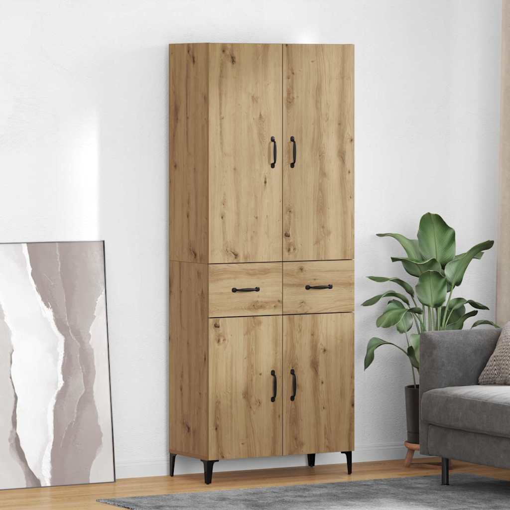 Haut Armoire Montage mural Chêne artisanal 69,5 x 34 x 180 cm - XIOS