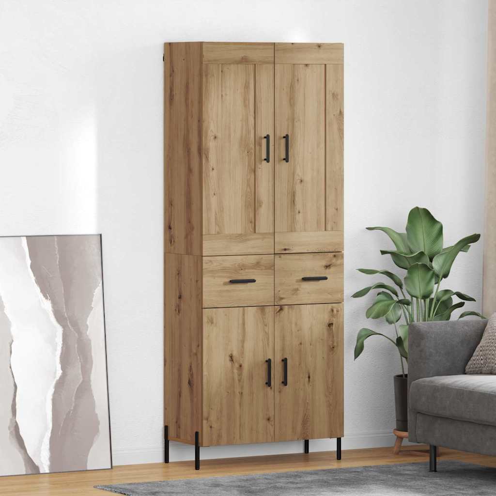Haut Armoire 2 pcs Chêne artisanal Bois d'ingénierie - XIOS