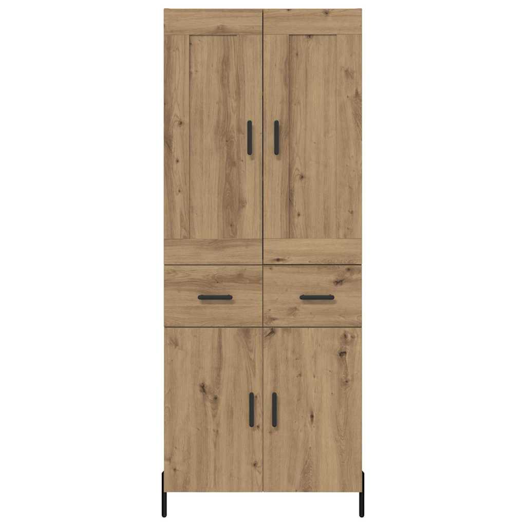 Haut Armoire 2 pcs Chêne artisanal Bois d'ingénierie - XIOS