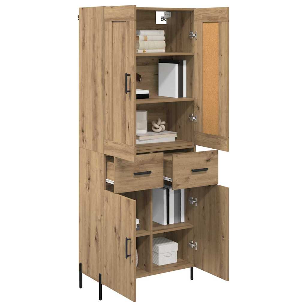 Haut Armoire 2 pcs Chêne artisanal Bois d'ingénierie - XIOS