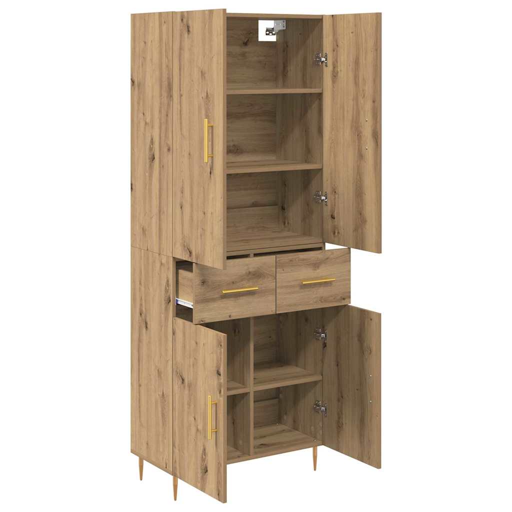 Haut Armoire Montage mural Chêne artisanal 69,5 x 34 x 180 cm - XIOS