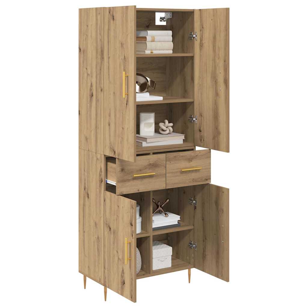 Haut Armoire Montage mural Chêne artisanal 69,5 x 34 x 180 cm - XIOS