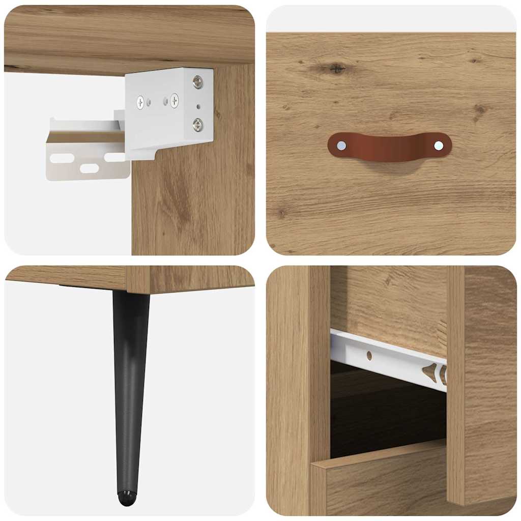 Haut Armoire avec tiroir Chêne artisanal 69,5 x 34 x 180 cm - XIOS