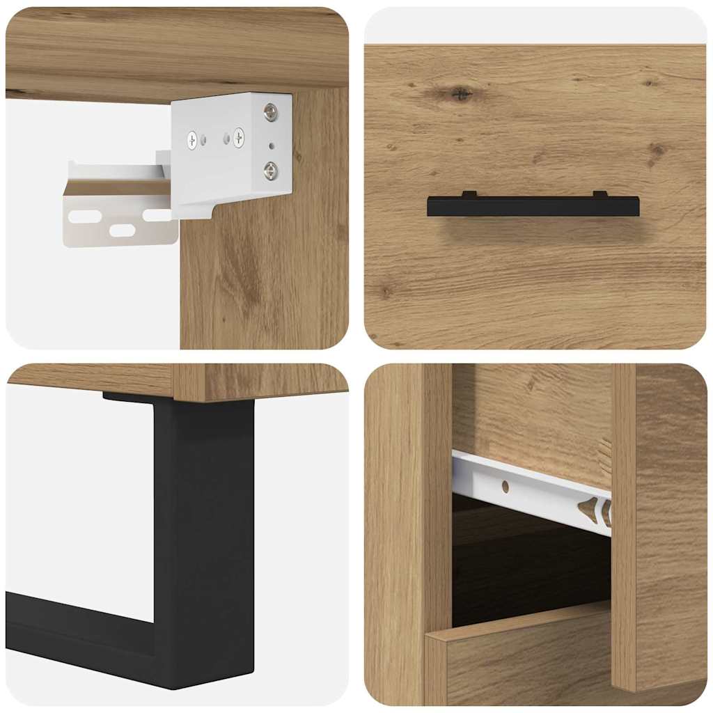 Haut Armoire 2 pcs Chêne artisanal Bois d'ingénierie - XIOS