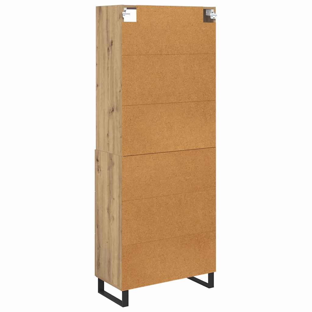 Haut Armoire 2 pcs Chêne artisanal Bois d'ingénierie - XIOS