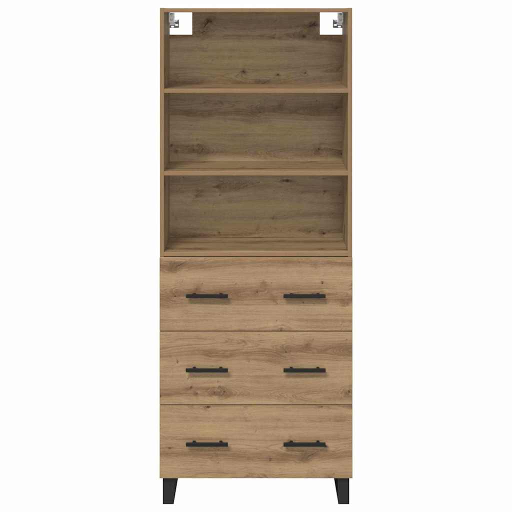 Haut Armoire 2 pcs Chêne artisanal Bois d'ingénierie - XIOS