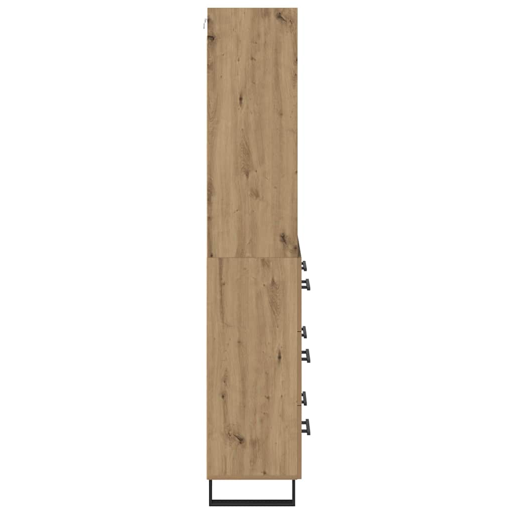 Haut Armoire 2 pcs Chêne artisanal Bois d'ingénierie - XIOS