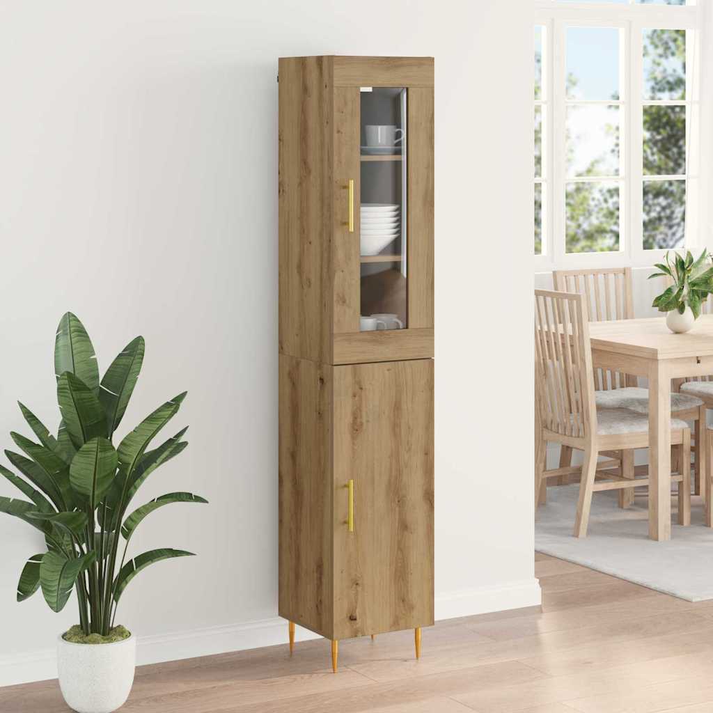 Haut Armoire 2 pcs Chêne artisanal Verre - XIOS