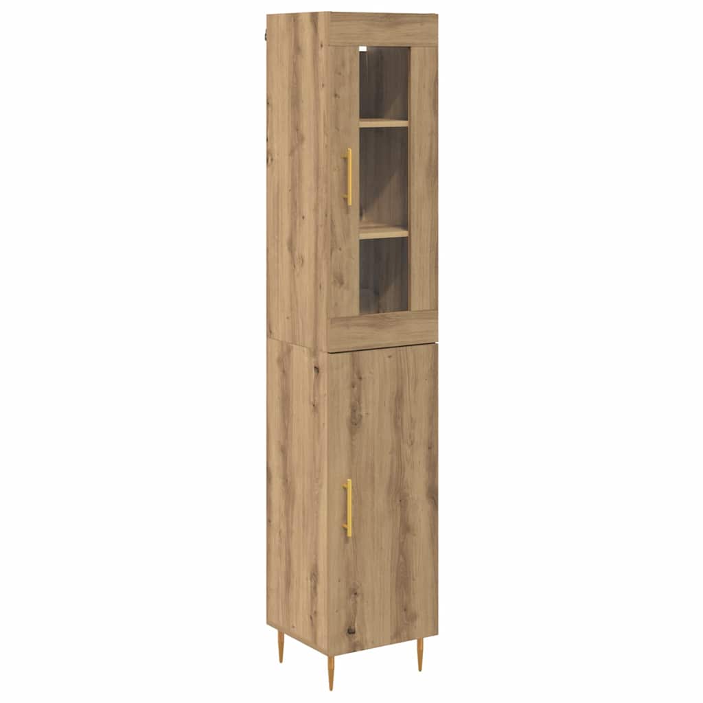 Haut Armoire 2 pcs Chêne artisanal Verre - XIOS