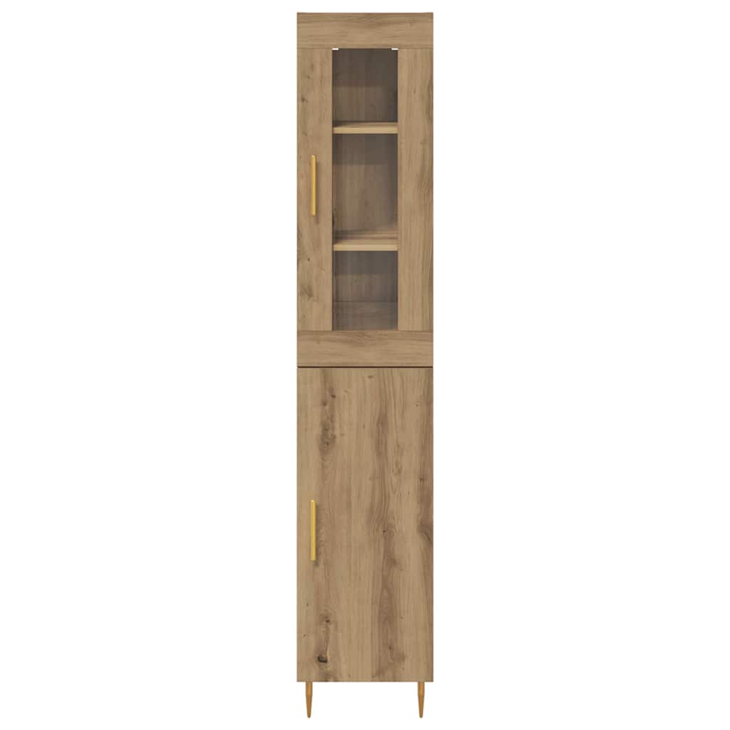 Haut Armoire 2 pcs Chêne artisanal Verre - XIOS