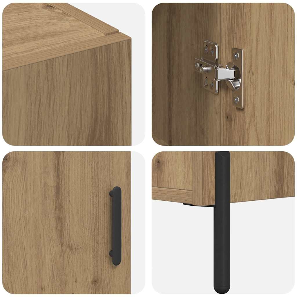 Haut Armoire Montage mural Chêne artisanal 69,5 x 34 x 180 cm - XIOS