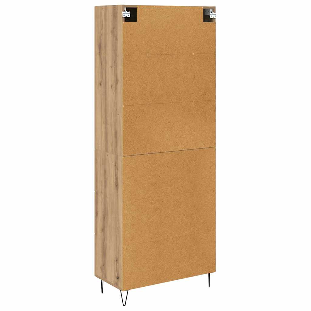 Haut Armoire avec tiroir Chêne artisanal 69,5 x 34 x 180 cm - XIOS