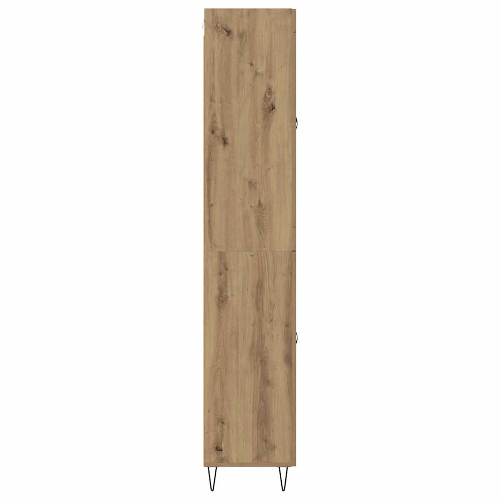 Haut Armoire avec tiroir Chêne artisanal 69,5 x 34 x 180 cm - XIOS