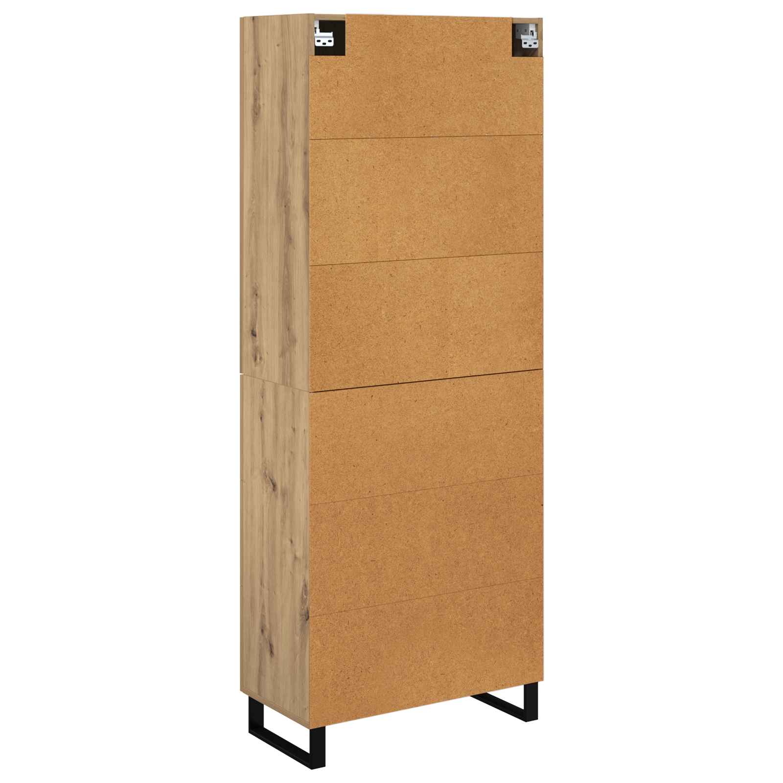 Haut Armoire 2 pcs Chêne artisanal Bois Aggloméré et Verre - XIOS