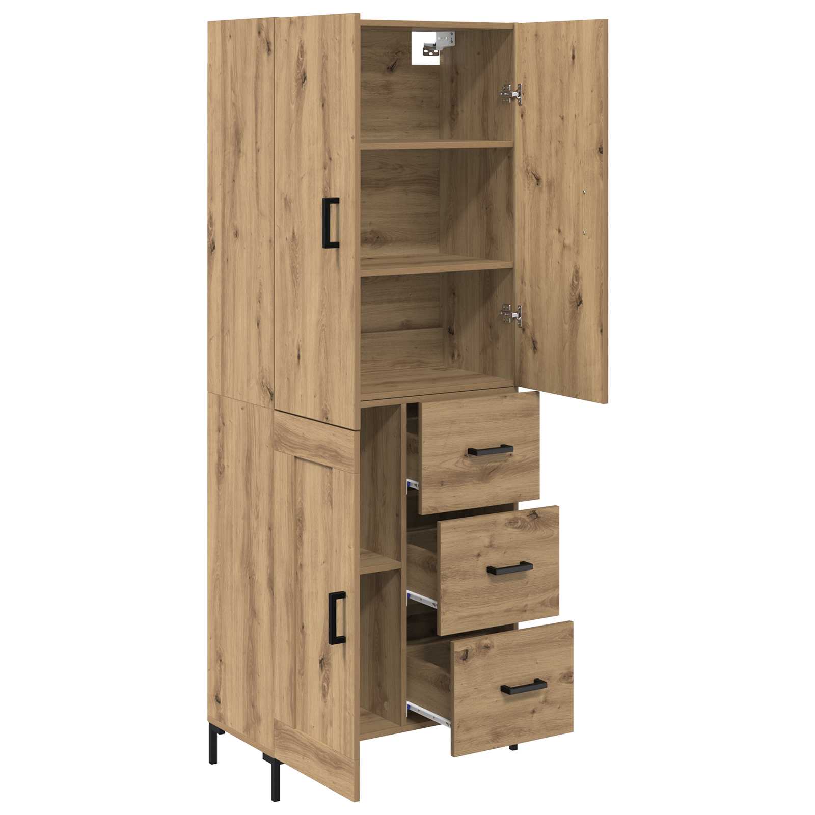 Haut Armoire Chêne artisanal 69,5 x 34 x 180 cm