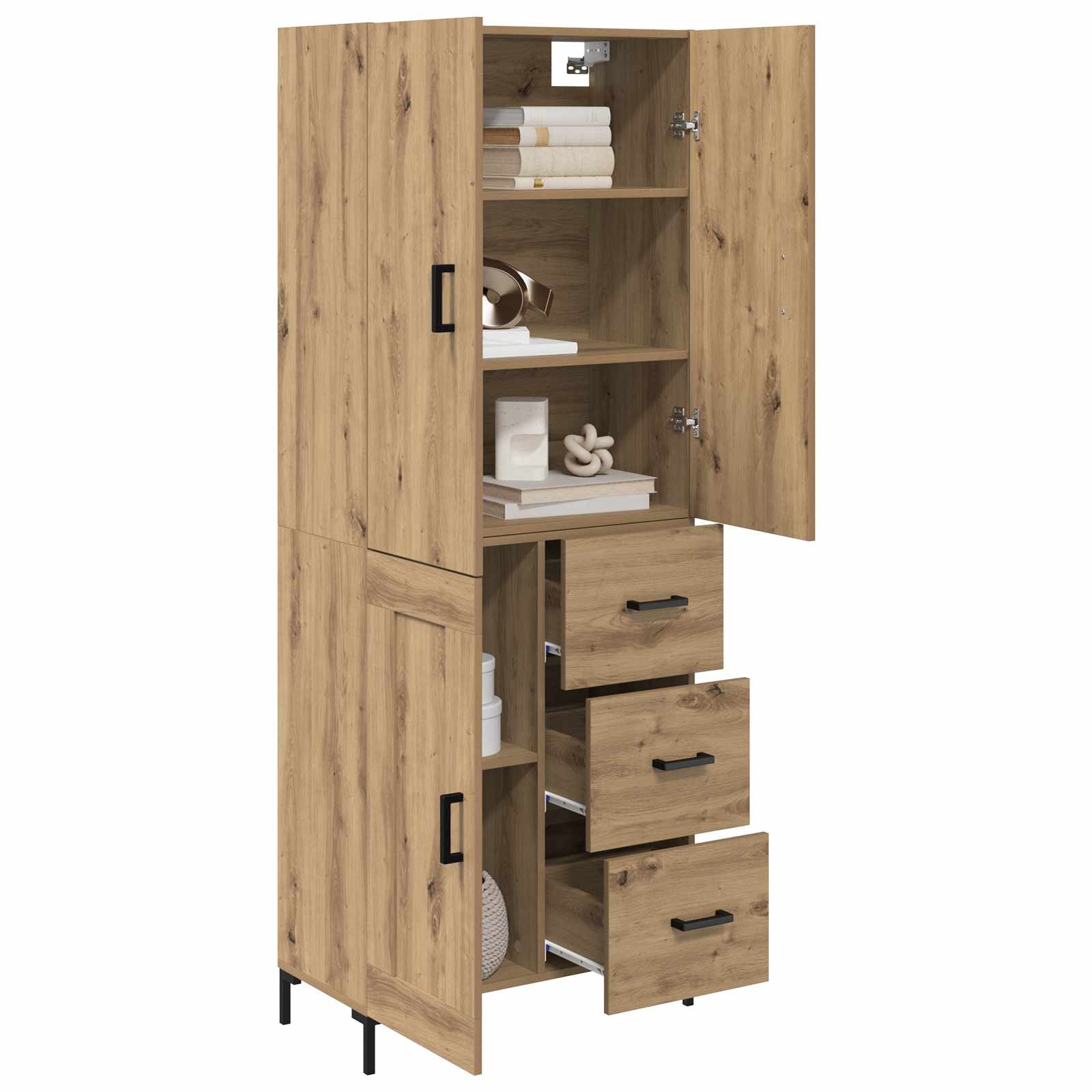 Haut Armoire Chêne artisanal 69,5 x 34 x 180 cm