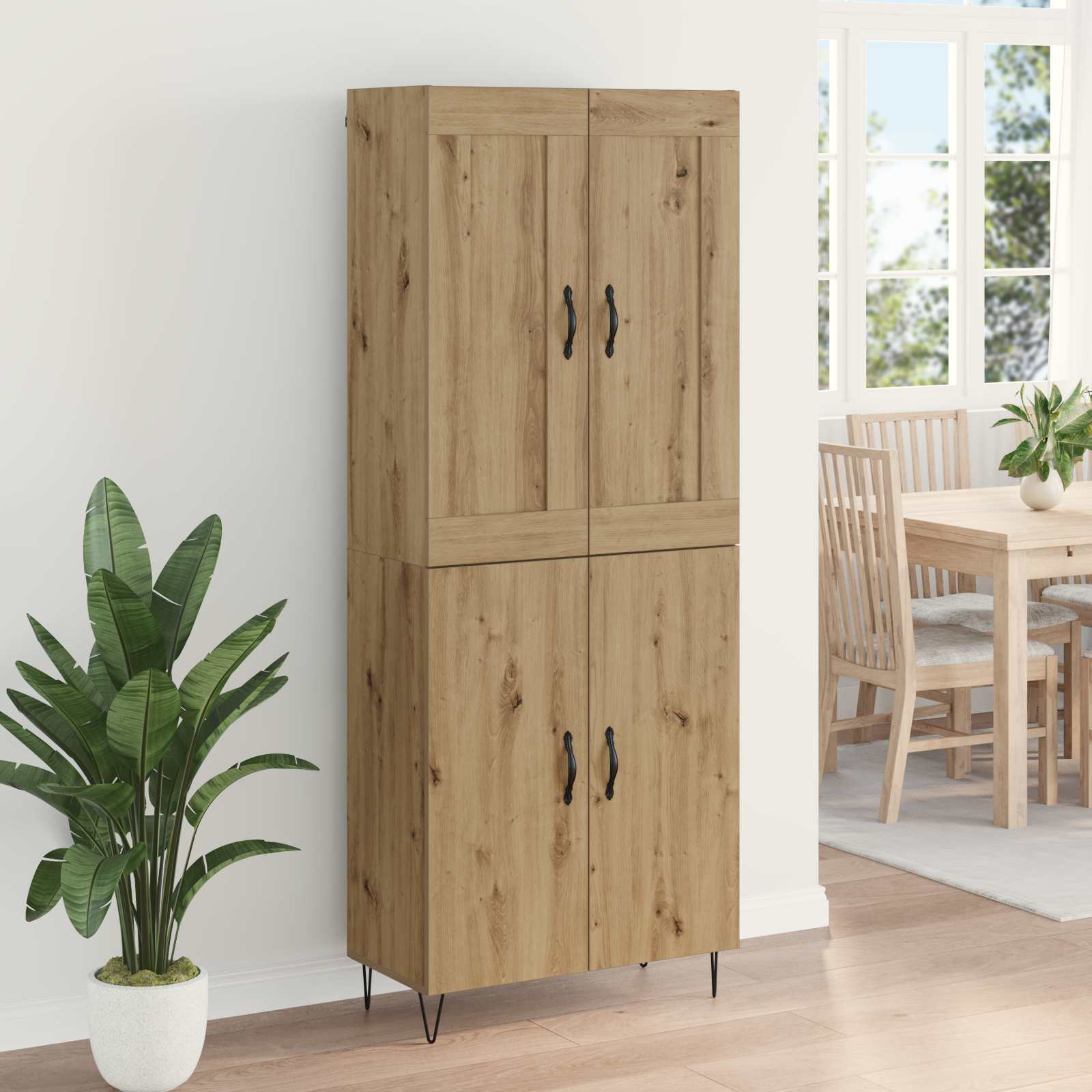 Haut Armoire Chêne artisanal 69,5 x 34 x 180 cm - XIOS