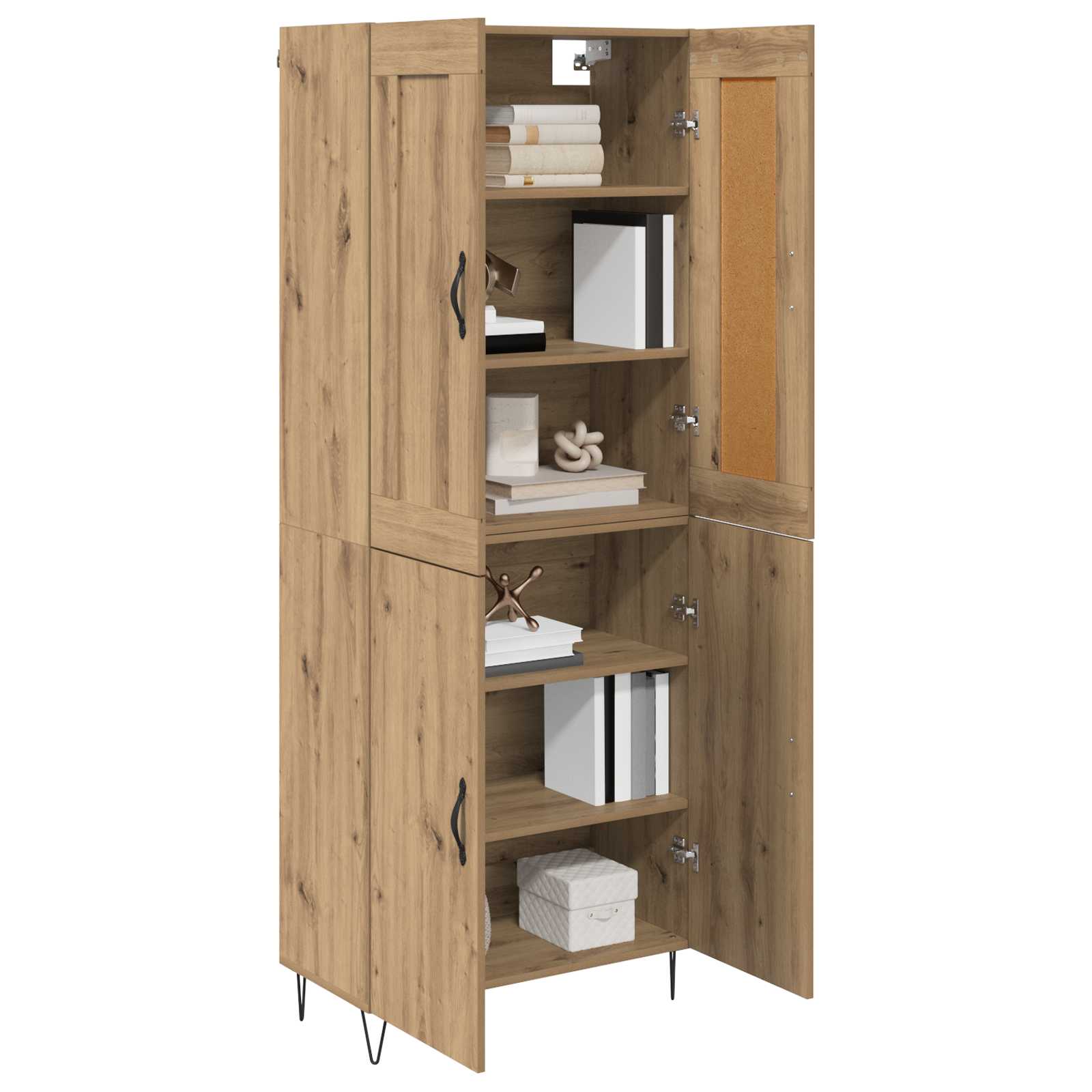 Haut Armoire Chêne artisanal 69,5 x 34 x 180 cm - XIOS