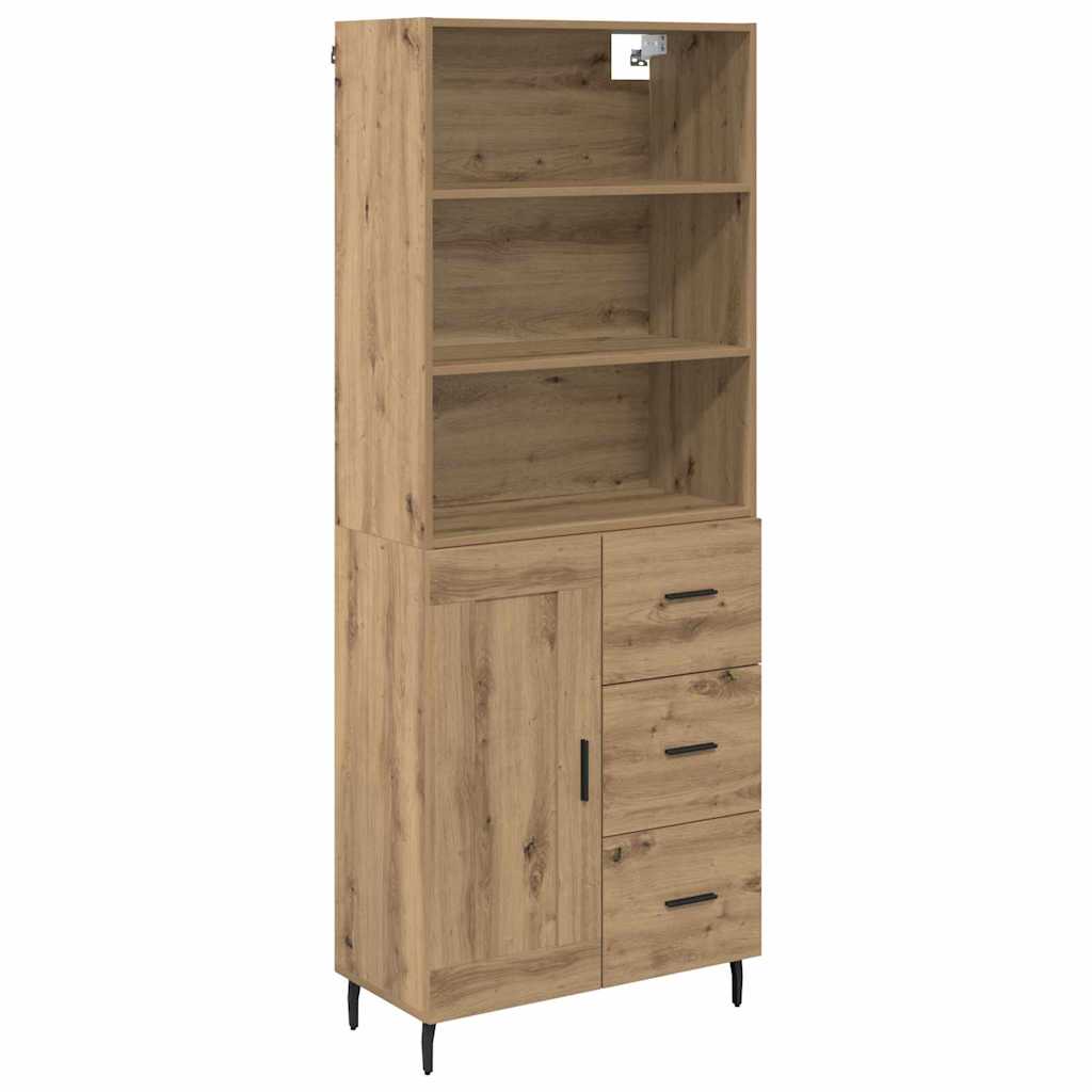Haut Armoire 2 pc Chêne artisanal 69,5 x 32,5 x 180 cm
