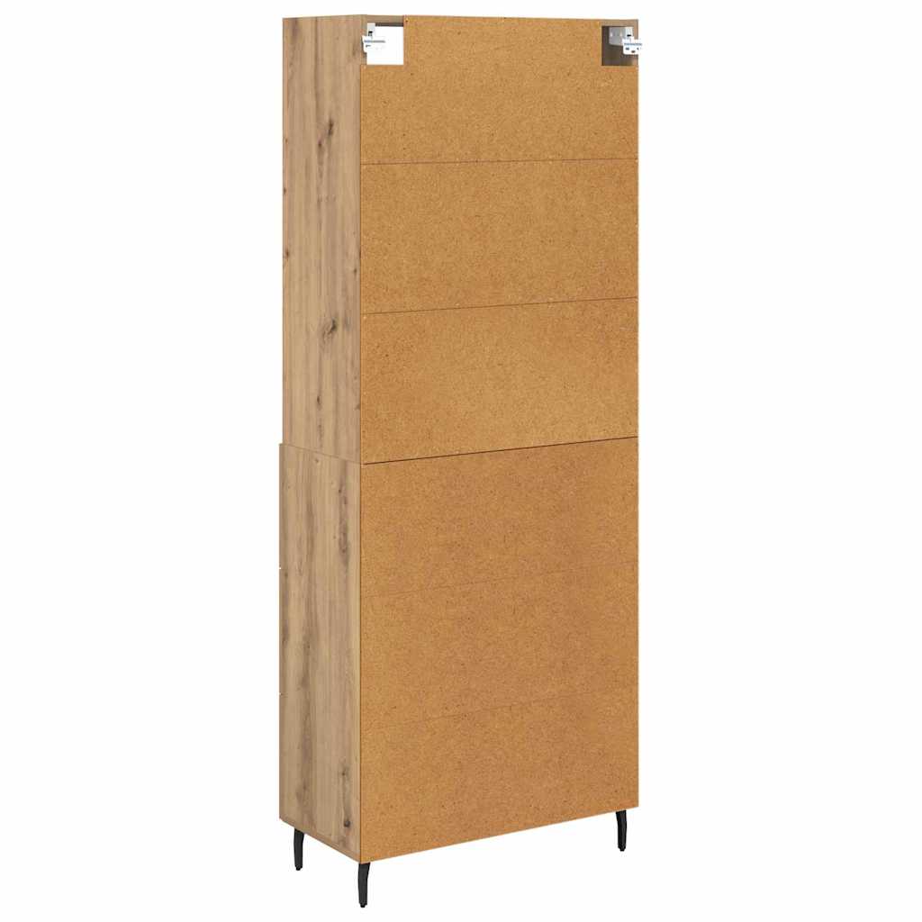 Haut Armoire 2 pc Chêne artisanal 69,5 x 32,5 x 180 cm