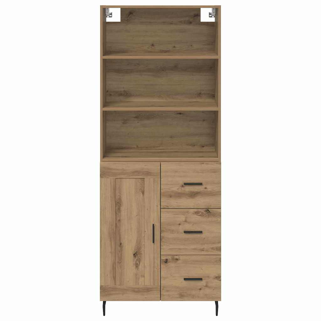 Haut Armoire 2 pc Chêne artisanal 69,5 x 32,5 x 180 cm
