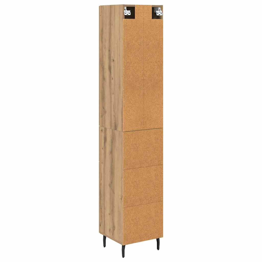 Haut Armoire avec tiroir Chêne artisanal 34,5 x 34 x 180 cm - XIOS