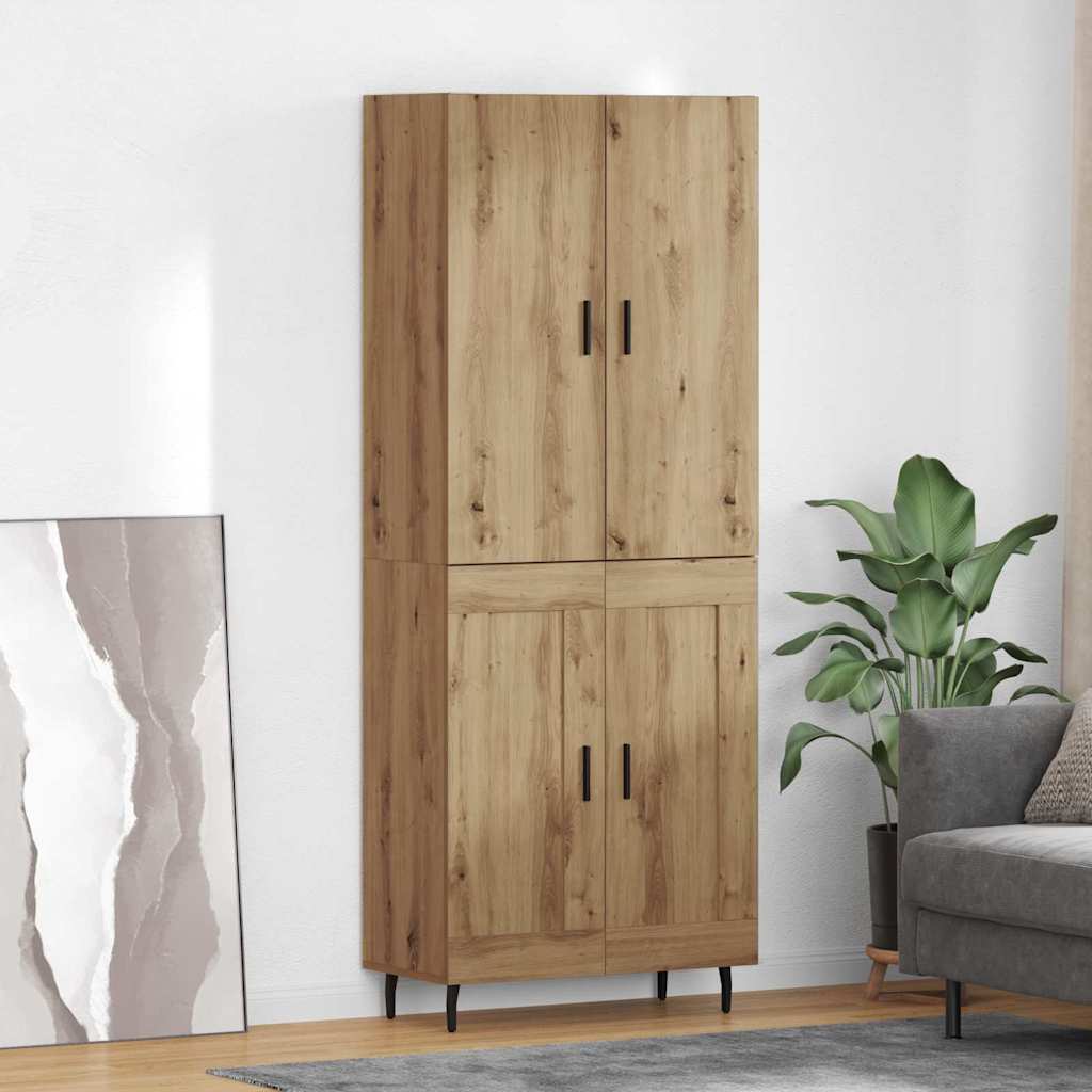 Haut Armoire 2 pcs Chêne artisanal 69,5 x 34 x 180 cm