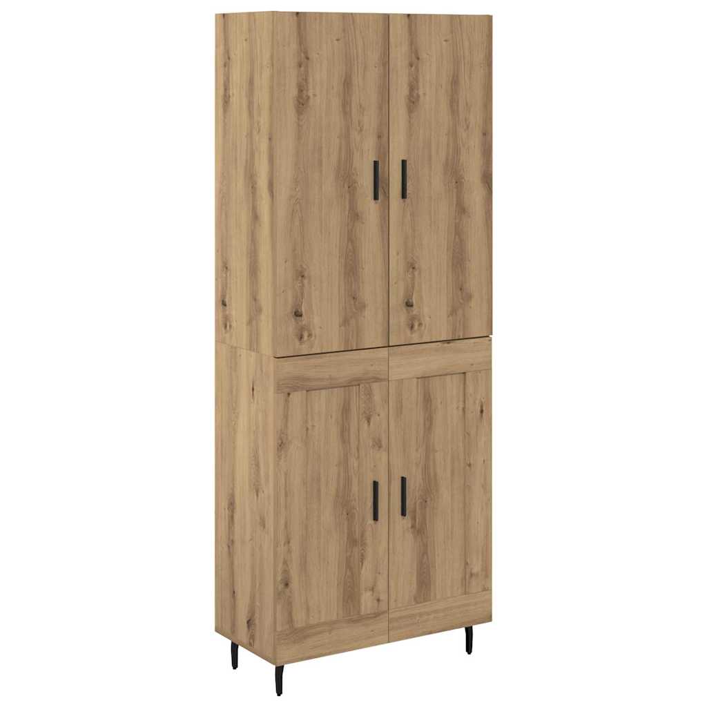 Haut Armoire 2 pcs Chêne artisanal 69,5 x 34 x 180 cm