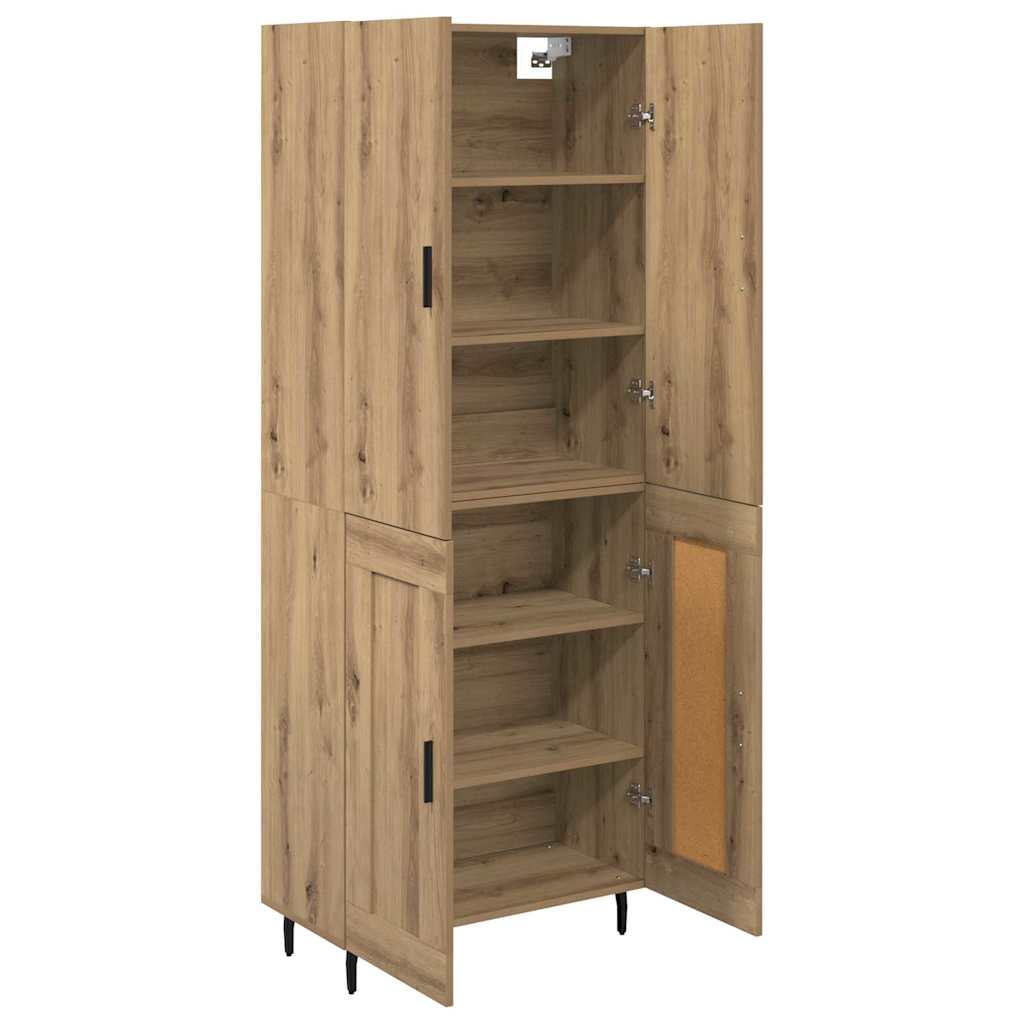 Haut Armoire 2 pcs Chêne artisanal 69,5 x 34 x 180 cm