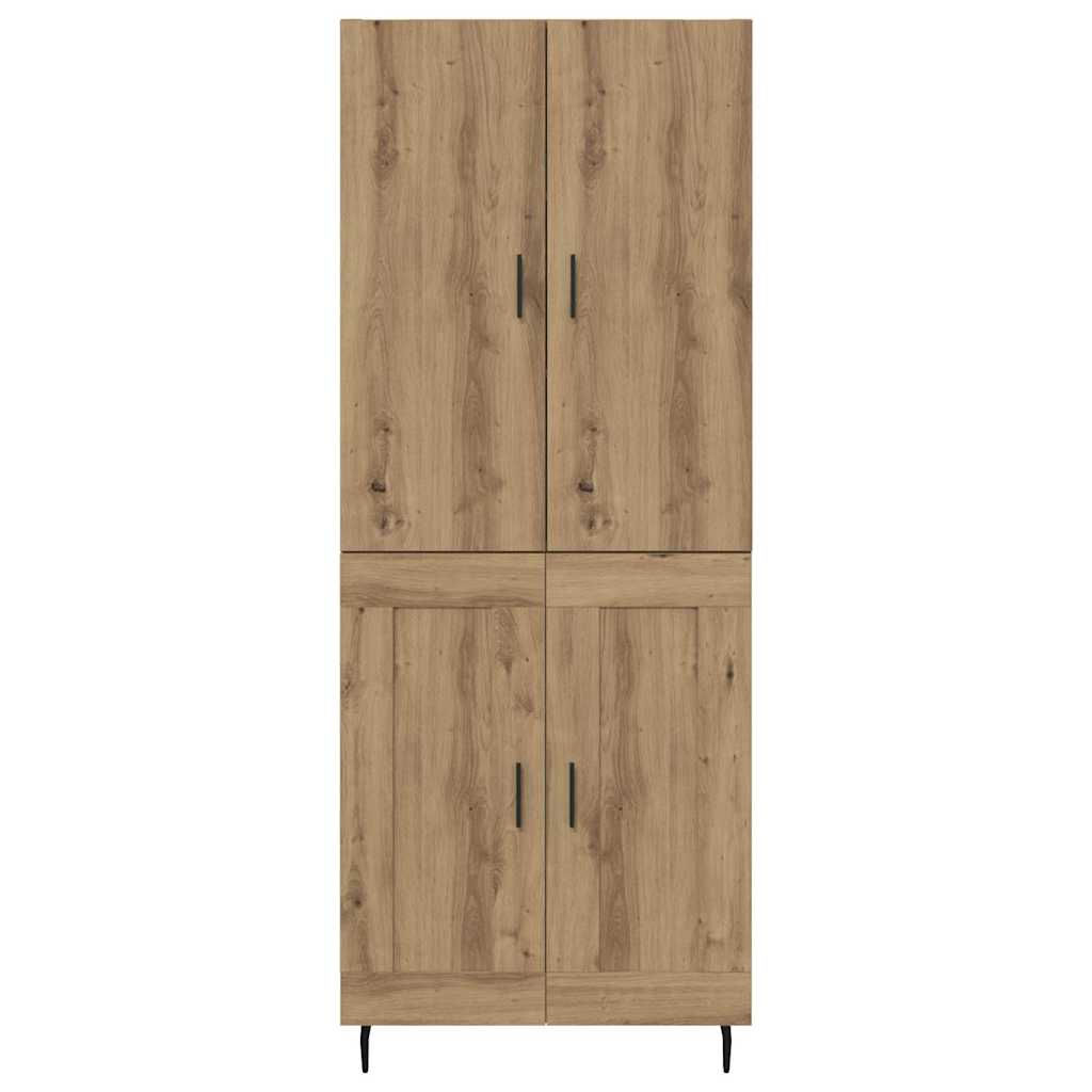 Haut Armoire 2 pcs Chêne artisanal 69,5 x 34 x 180 cm
