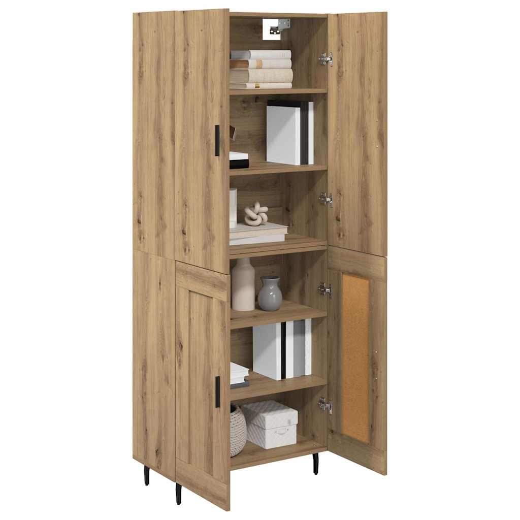 Haut Armoire 2 pc Chêne artisanal 69,5 x 34 x 180 cm