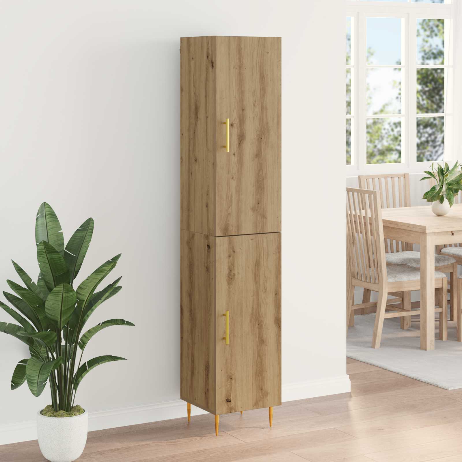 Haut Armoire 2 pcs Chêne artisanal Bois d'ingénierie - XIOS