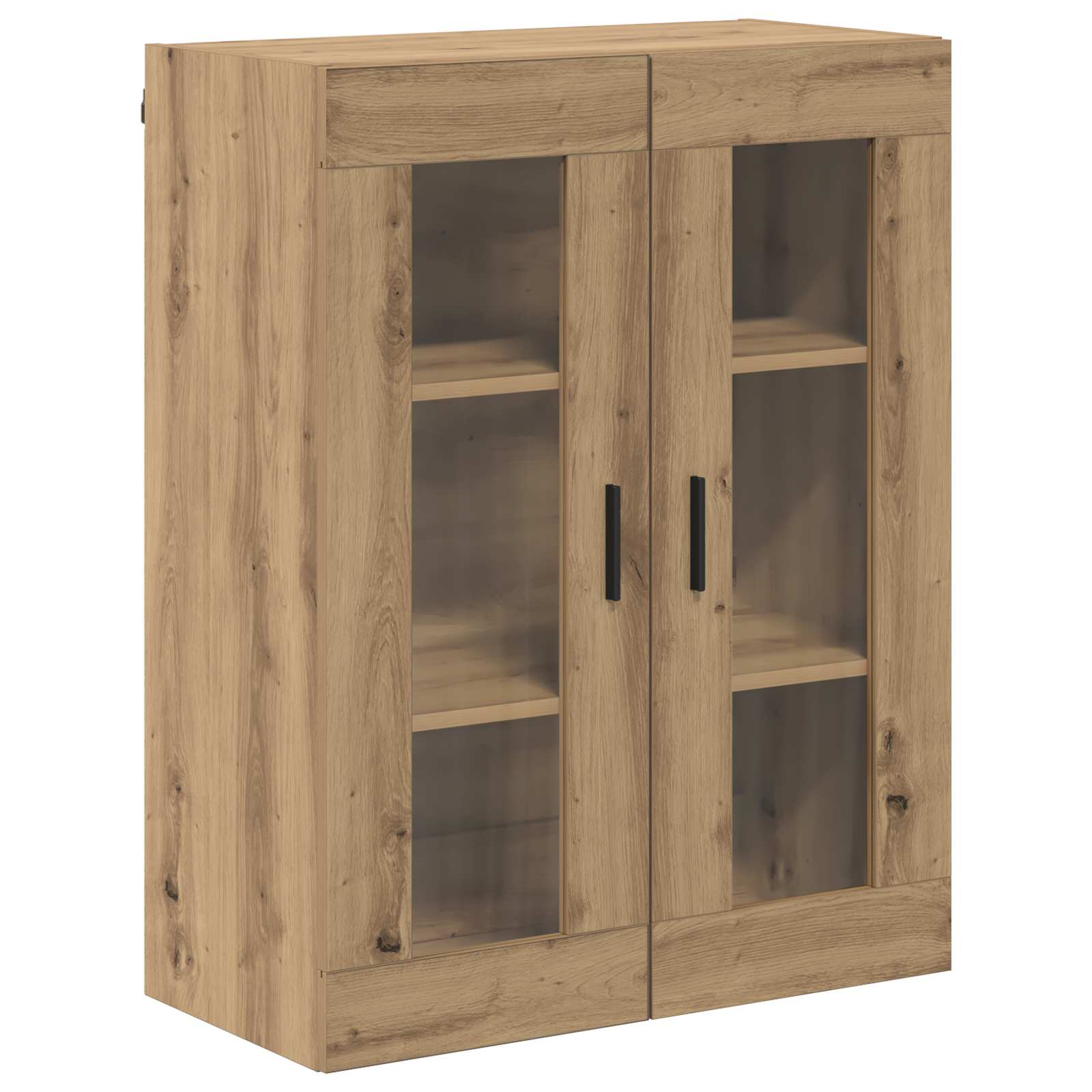 Haut Armoire 2 pcs Chêne artisanal Bois Aggloméré et Verre - XIOS
