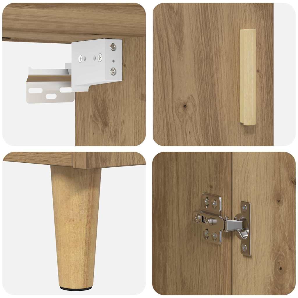 Haut Armoire Chêne artisanal 69,5 x 34 x 180 cm - XIOS