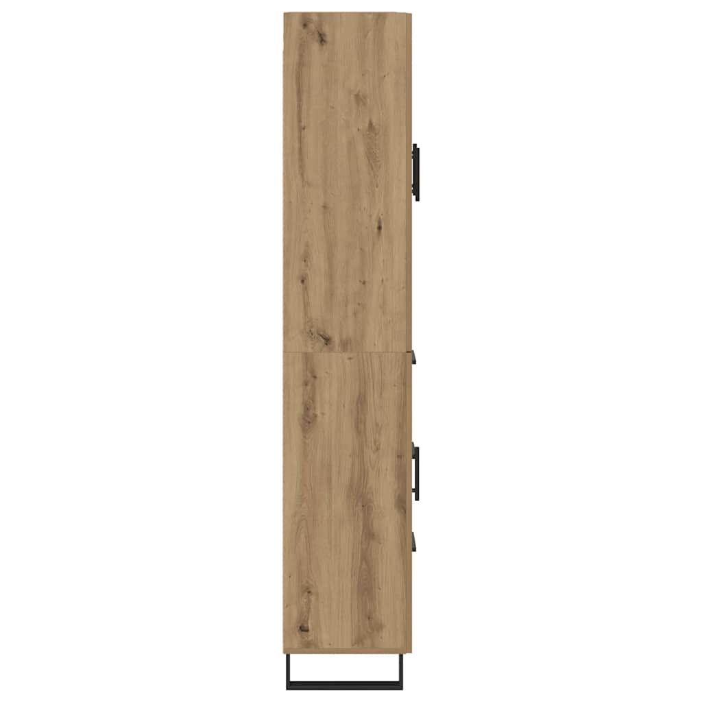 Haut Armoire 2 pcs Chêne artisanal Bois Aggloméré et Verre - XIOS