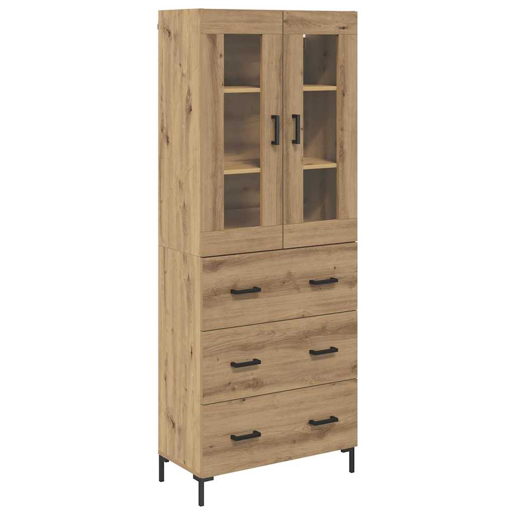 Haut Armoire 2 pcs Chêne artisanal Bois d'ingénierie - XIOS
