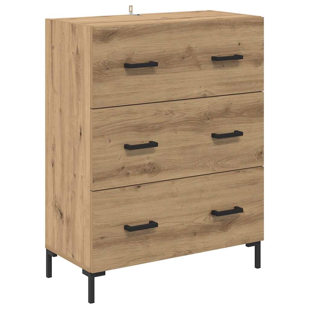 Haut Armoire 2 pcs Chêne artisanal Bois d'ingénierie - XIOS